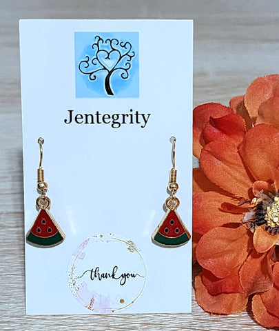 Slice of Watermelon Earrings