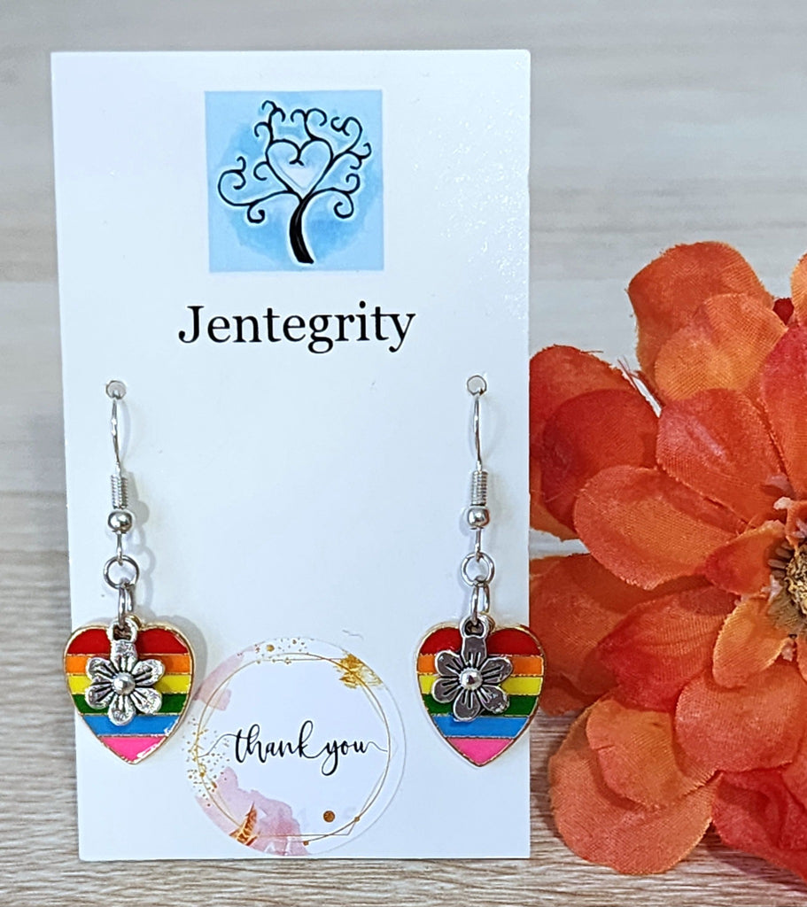 Rainbow Flower Earrings