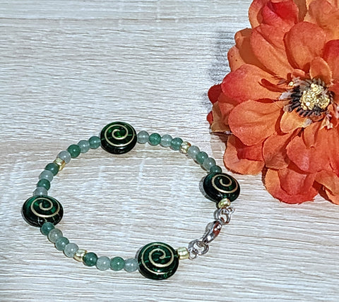 Green Adventurine Swirl Bracelet