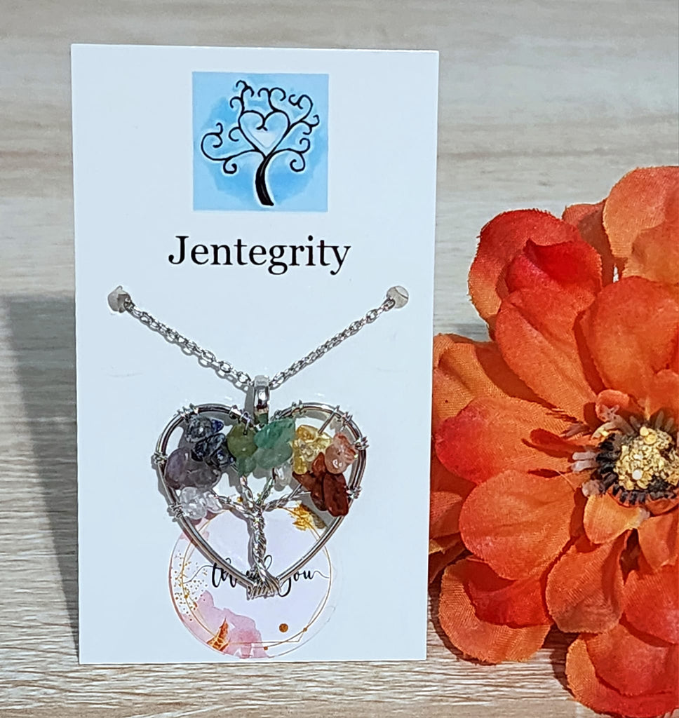 Chakra Tree Of Life Heart Necklace