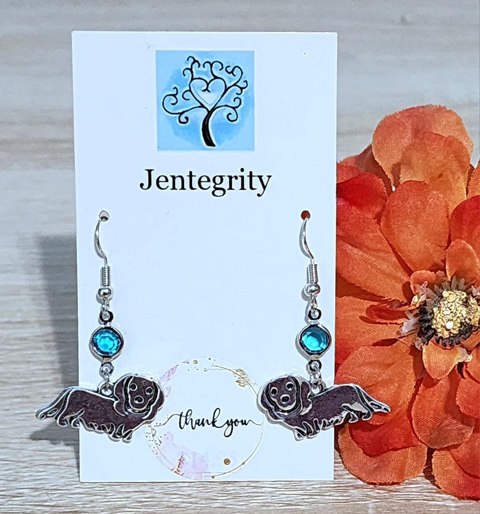 Long-haired Dachshund Earrings