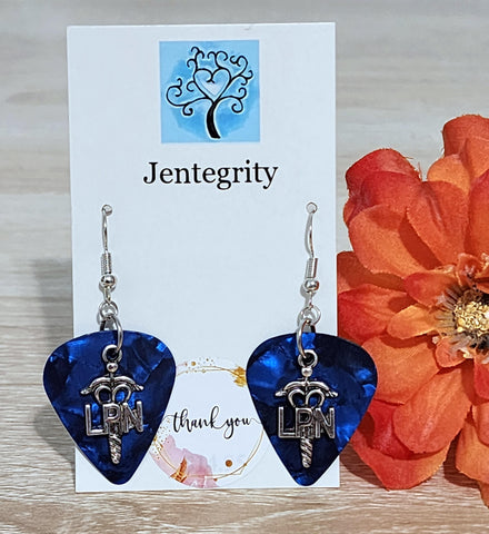 Guitar Pick LPN Earrings